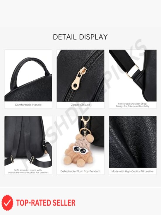 designer mini-purse backpack lether Lexiyat Small Purse for Women Leather Mini Convertible Backpack Travel Shoulder Fashion Bag Black : Clothing, Shoes & Jewelry understated look while keeping the leather lightweight and durable Mini Leather Backpack Purse with